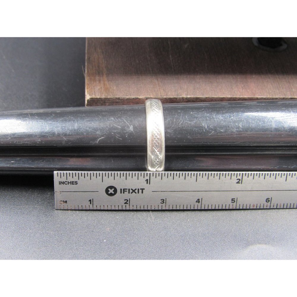 Size 11 Sterling Silver Cool Pattern Large Band R… - image 6